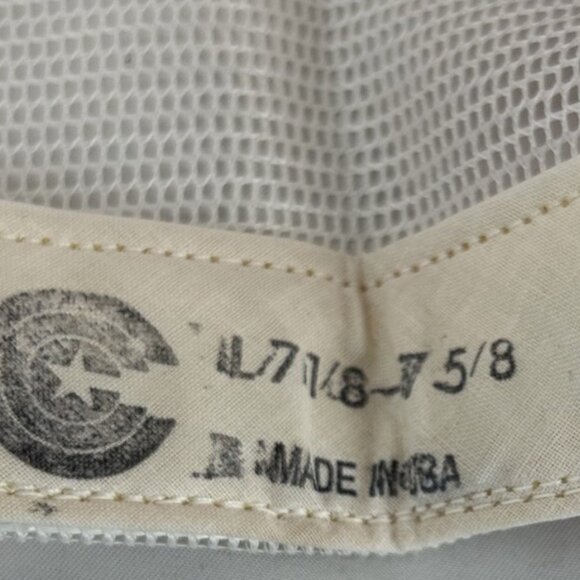 Vintage M & M General Contractors Orange Mesh Snapback Trucker Hat Cap Patch USA - Picture 7 of 7